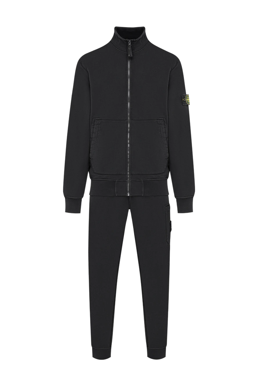 Stone Island черный хлопковый костюм на молнии с воротником-стойкой 197786 - фото 1