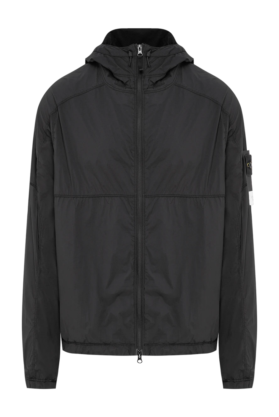 Stone Island мужская легкая куртка-ветровка из нейлона в черном цвете 197892 - фото 1