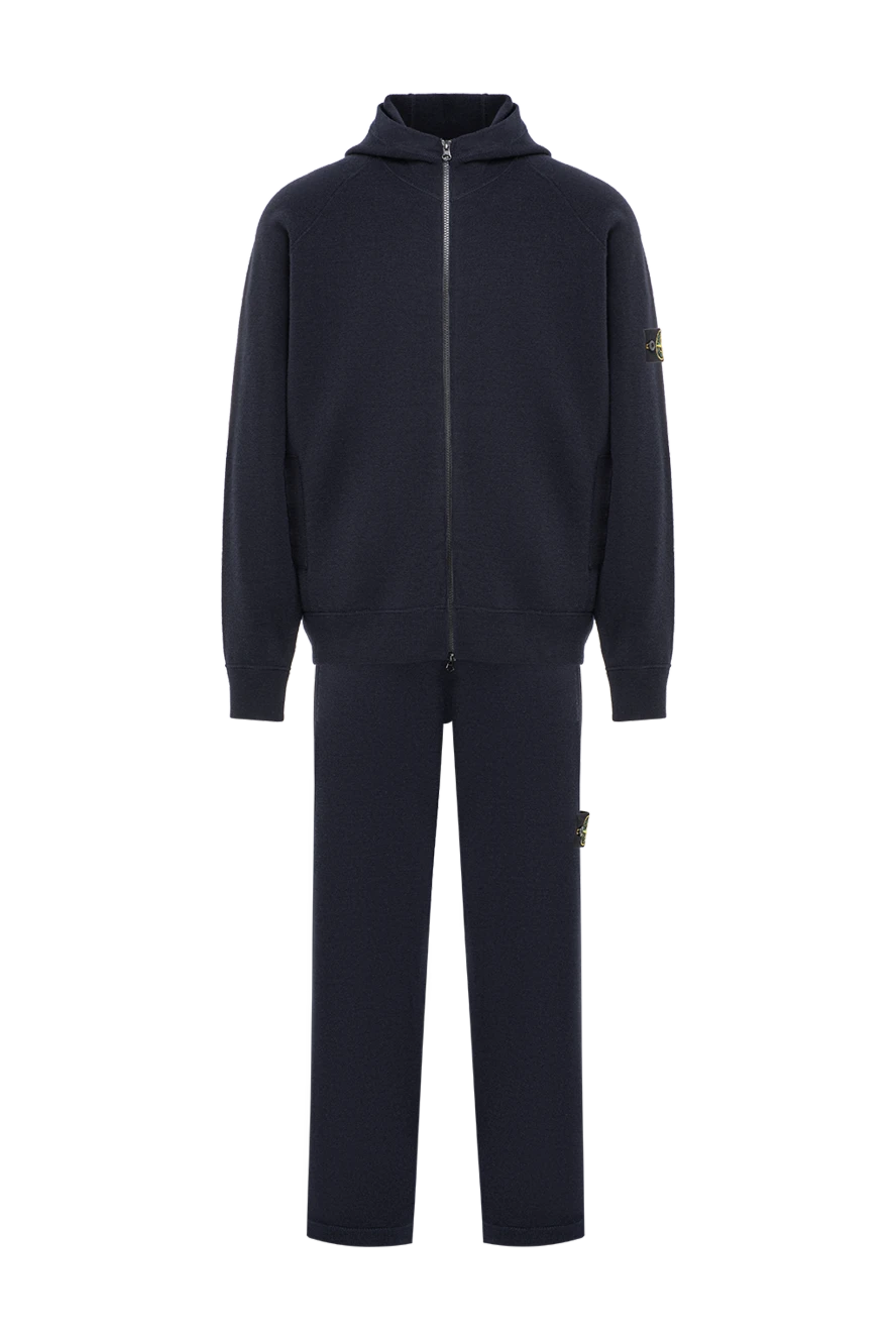 Stone Island шерстяной трикотажный костюм с капюшоном и культовыми патчами 197950 - фото 1