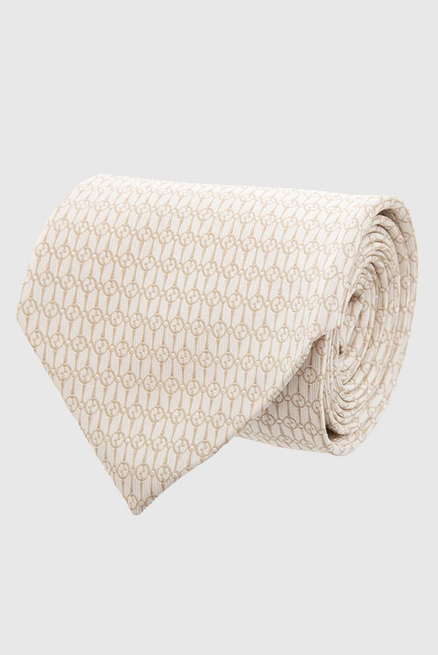 Gucci beige silk tie for men 882064 - photo 1