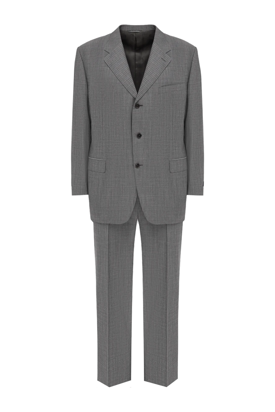 Canali man men's suit made of wool and mohair gray 978496 - photo 1