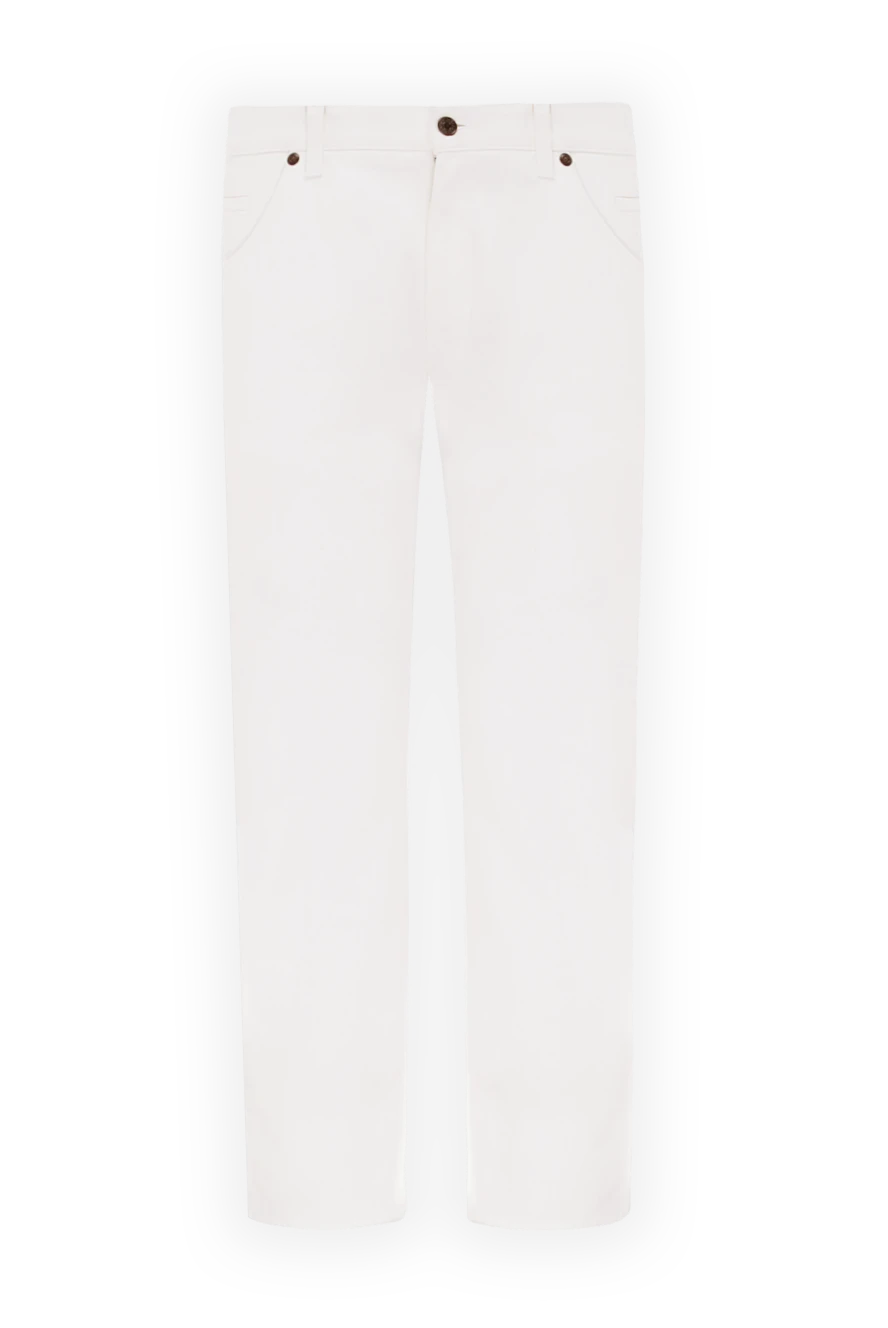 Dolce & Gabbana мужские светлые брюки из хлопка классического фасона 996487 - фото 1