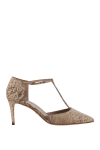  Gucci - textured leather, thin straps. python skin. Heel height: 7 centimeters. buckle. Country of manufacture: Italy. Care: specialized cleaning - photo 6