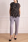 Brunello Cucinelli  - short sleeves, appliques, lining. silk. Country of manufacture: Italy. Care: specialized cleaning - photo 7