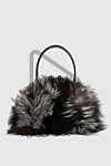 Capaf  - fur. zipper. chernoburka fur, genuine leather. Country of manufacture: Italy. Care: specialized cleaning - photo 7