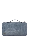  Tardini - Textured leather, metal brand logo, pen. 100% alligator skin. Closure: Zipper. Two compartments. Country of manufacture: Italy. Care: specialized cleaning - photo 6