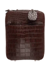  Vaccari - textured leather. suitcase on wheels. 100% alligator skin. Handles: two handles, one retractable. outer pocket. Fastener: zipper. Country of manufacture: Italy. Care: specialized cleaning - photo 8