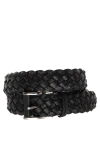  Cesare di Napoli - Braided leather. 100% leather. Size: Width 4cm. Buckle. Country of manufacture: Italy. Care: specialized cleaning - photo 4