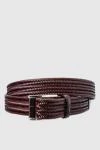 Cesare di Napoli  - Braided leather. 100% leather. Size: Width 4cm. Buckle. Country of manufacture: Italy. Care: specialized cleaning - photo 7