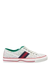 Gucci  - floral pattern, contrasting stripes, logo. canvas. lacing. Country of manufacture: Italy. Care: specialized cleaning - photo 7