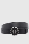  Philipp Plein - Металлическая пряжка с логотипом бренда . 100% кожа. Размер: Ширина 3см. Гвоздик. Страна производитель: Германия. Уход: специализированная чистка - фото 4