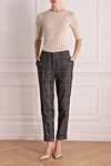 Brunello Cucinelli  - textured knitwear, short sleeve. 47% polyamide, 45% linen, 8% polyester. Country of manufacture: Italy. Care: specialized cleaning - photo 7