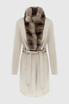  Fabio Gavazzi - fur collar. cashmere, sable. belt. two side pockets. Country of manufacture: Italy. Care: specialized cleaning - photo 8