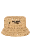Prada  - плетіння, вишитий логотип. рафія. Країна виробник: Италия. Догляд: спеціалізоване чищення - фото 7