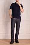 Brunello Cucinelli  - contrasting border on the collar. 100% cotton. Country of manufacture: Italy. Care: specialized cleaning - photo 7