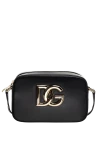 Dolce & Gabbana  - DG logo. 100% calfskin. Dimensions: 12 x 19 x 5.5 cm. Strap: Adjustable calfskin shoulder strap with gold-plated metal eyelets. flat calfskin pocket on the back wall, zip pocket and flat pocket. Closure: zipper with branded slider. Country of manufacture: Italy. Care: specialized cleaning - photo 9