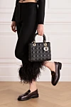  Dior - стеганая текстура, логотип . 100% кожа ягненка . внутренний карман на молнии, накладной карман. Страна производитель: Франция. Уход: специализированная чистка - фото 8