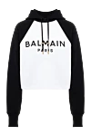 Balmain  - logo. hood. Composition:100% cotton. Closure: drawstring. Country of manufacture: Italy. Care: specialized cleaning - photo 7