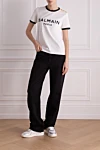  Balmain - Balmain Paris logo, piping on collar and sleeves, three buttons on shoulder. 100% cotton. Country of manufacture: Italy. Care: specialized cleaning - photo 8