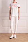  Balmain - логотип, окантовка на воротнике и рукавах. 100% хлопок. Страна производитель: Франция. Уход: специализированная чистка - фото 8