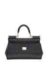 Dolce & Gabbana  - branded plate with two types of galvanic coating. 100% calfskin. Handle: Top handle and removable, adjustable calfskin shoulder strap. Closure: Front flap with double hidden magnet clasp. Country of manufacture: Italy. Care: specialized cleaning - photo 7