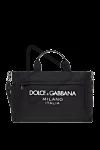  Dolce & Gabbana - логотип бренду. двозамкова застібка-блискавка зверху з фірмовими пулерами. 20% натуральна шкіра, 72% поліамід, 8% акрил. Ручки: текстильні ручки з обробкою з телячої шкіри. передня плоска кишеня на блискавці з фірмовим пулером. Розміри: 33?50?20 см. Країна виробник: Італія. Догляд: спеціалізоване чищення - фото 6