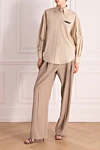 Brunello Cucinelli  - gathered sleeves. 100% cotton. Closure: buttons. one chest pocket. Country of manufacture: Italy. Care: specialized cleaning - photo 7