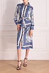 D.Exterior  - floral pattern. 97% polyester, 3% elastane. buttons, belt. Country of manufacture: Italy. Care: specialized cleaning - photo 9