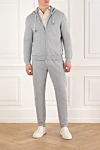 Brunello Cucinelli  - melange. hood. 93% cotton, 7% polyamide. Closure: drawstring. Country of manufacture: Italy. Care: specialized cleaning - photo 7