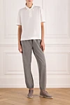 Brunello Cucinelli  - stripe on the collar. 100% cotton. Closure: buttons. Country of manufacture: Italy. Care: specialized cleaning - photo 7