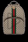  Gucci - логотип бренда, отделка из кожи коричневого цвета, Фурнитура золотистого цвета. сетчатая подкладка с набивкой сзади. 100% тестиль . Ремень: регулируемые плечевые ремни. передний карман на молнии снаружи,. один карман на молнии внутри.  молния. Страна производитель: Италия. Уход: специализированная чистка - фото 10