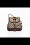  Gucci - фурнитура золотистого цвета, логотип Double G, красно-зеленая полоса Web. ткань на основе хлопка и льна. Ремень: регулируемые плечевые ремни. Размер: Ш 20,5 х В 20 х Г 12 см. карман на молнии спереди, внутренний карман на молнии. молния. Страна производитель: Италия. Уход: специализированная чистка - фото 6