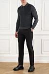 Cesare di Napoli  - 52% linen, 46% wool, 2% elastane. Closure: drawstring, zipper. two side pockets, one back pocket. Country of manufacture: Italy. Care: specialized cleaning - photo 7