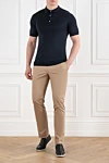 Cesare di Napoli  - 85% cotton, 11% silk, 4% elastane. Closure: drawstring, zipper. two side pockets, one back pocket. Country of manufacture: Italy. Care: specialized cleaning - photo 7