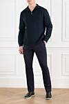 Cesare di Napoli  - 85% cotton, 11% silk, 4% elastane. Closure: drawstring, zipper. two side pockets, one back pocket. Country of manufacture: Italy. Care: specialized cleaning - photo 7