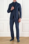 Corneliani  - 58% лен, 42% шерсть. пуговицы, молния. три боковых кармана, один нагрудный. Страна производитель: Италия. Уход: специализированная чистка - фото 7