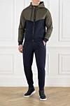  Corneliani - капюшон. 97% бавовна, 3% еластан. блискавка. Крамани: дві бічні кишені. Країна виробник: Італія. Догляд: спеціалізоване чищення - фото 8