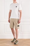 Stone Island  - фірмова емблема. 100% бавовна. Колір: білий. Країна виробник: Італія. Догляд: спеціалізоване чищення - фото 7
