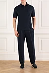 Brunello Cucinelli  - tucks. 56% linen, 44% cotton. two side pockets, two back pockets. Fastener: drawstring. Country of manufacture: Italy. Care: specialized cleaning - photo 7