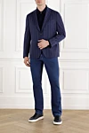 Sartoria Latorre  - узор полоска. 84% шерсть, 14% нейлон, 2% эластан. пуговицы. 2 боковых кармана, один нагрудный. Страна производитель: Италия. Уход: специализированная чистка - фото 7