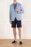 Sartoria Latorre  - узор клетка. 40% шерсть, 60% лен. пуговицы. 2 боковых кармана, один нагрудный. Страна производитель: Италия. Уход: специализированная чистка - фото 7