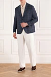  Sartoria Latorre - 65% шерсть, 27% хлопок, 8% лен. пуговицы. 2 боковых кармана, один нагрудный. Страна производитель: Италия. Уход: специализированная чистка - фото 8