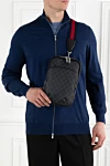 Gucci  - архивная полоса Web. 60% полиуретан, 20% полиэстер, 20% хлопок. Размеры: Ш 17,5 х В 7 х Г 6 см. Длина ремня: регулируемый плечевой ремень из текстиля высотой 54 см; длина: от 60 до 123 см. передний карман на молнии. застежка-молния. Страна производитель: Италия. Уход: специализированная чистка - фото 7