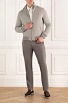  Enrico Mandelli - 100% cashmere. two side pockets. Fastener: zipper. Country of manufacture: Italy. Care: specialized cleaning - photo 8
