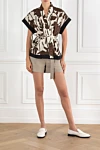 Brunello Cucinelli  - leaf print. Material: 100% cotton. Fastener: belt. Country of manufacture: Italy. Care: specialized cleaning - photo 7