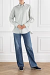  Brunello Cucinelli - striped pattern. 81% cotton, 19% silk. Fastener: buttons. Country of manufacture: Italy. Care: specialized cleaning - photo 6