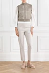 Brunello Cucinelli  - crocodile embroidery. 100% silk. Fastener: zipper. two side pockets. Country of manufacture: Italy. Care: specialized cleaning - photo 7