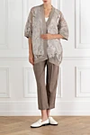 Brunello Cucinelli  - floral embroidery. 100% cotton. Fastener: buttons. Country of manufacture: Italy. Care: specialized cleaning - photo 7