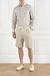  Brunello Cucinelli - cuffs. 54% linen, 46% cotton. Fastener: drawstring. Country of manufacture: Italy. Care: specialized cleaning - photo 6