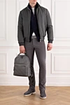 Corneliani  - фактурный узор. 100% шерсть. Цвет: синий. молния. Страна производитель: Италия. Уход: специализированная чистка - фото 7